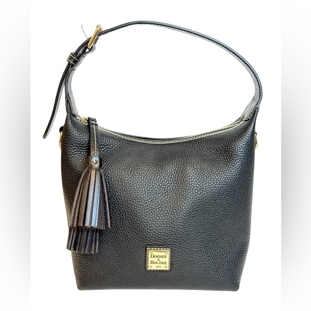 Dooney & Bourke Randy Black Pebble Grain Leather Bag.